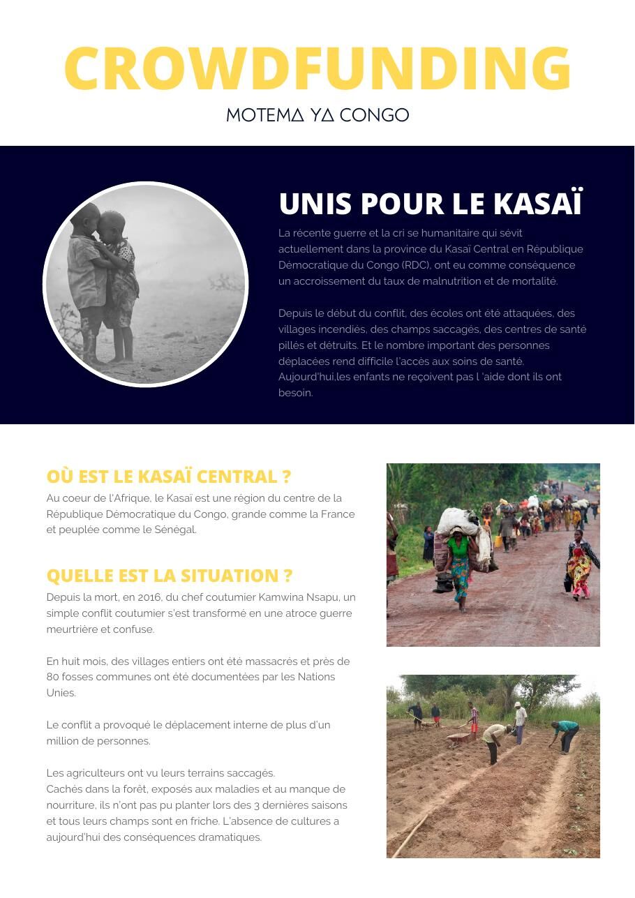Unis pour le Kasaï crowdfunding file